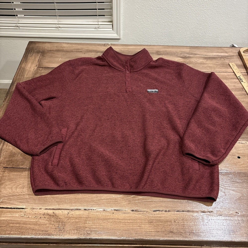 Eddie Bauer Men's Long Sleeved 1/4 Snap Fleece Pullover XXL